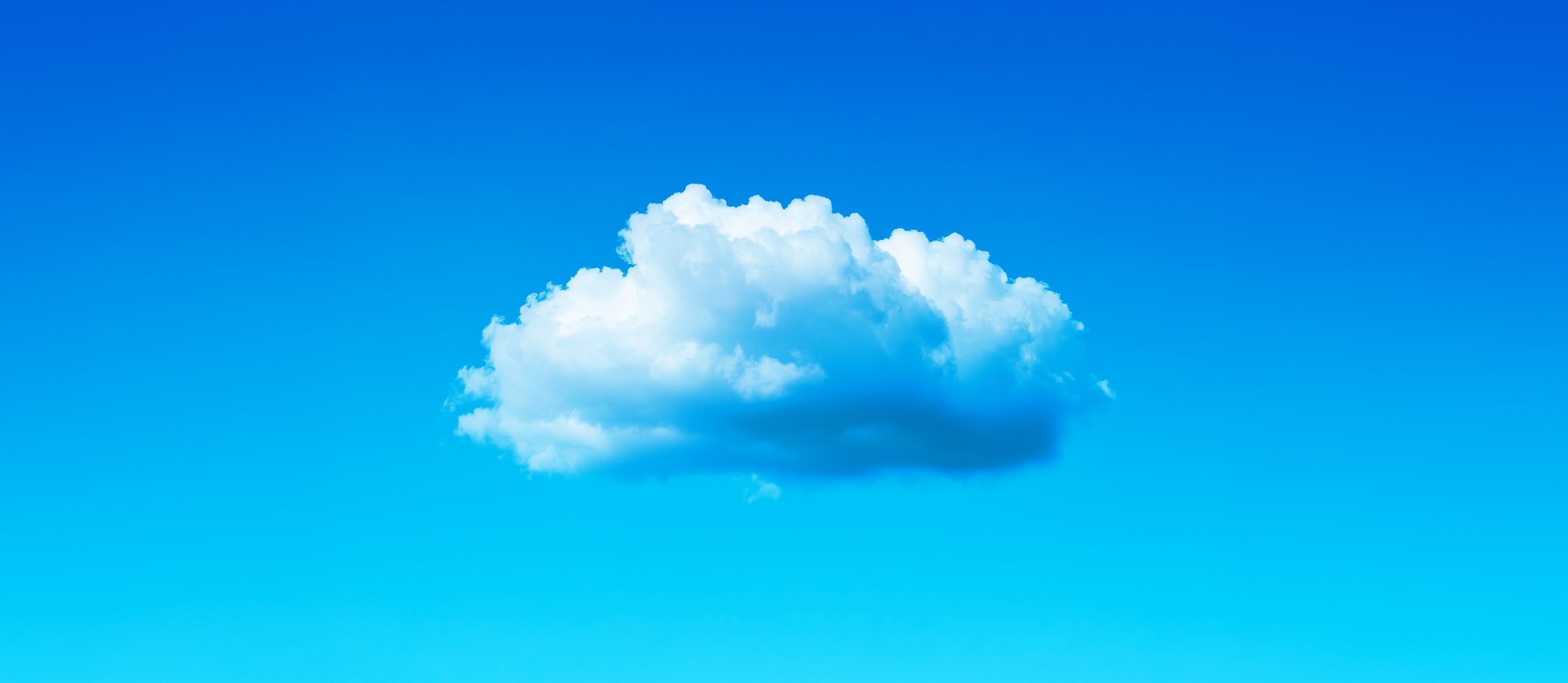 singular cloud in the blue sky