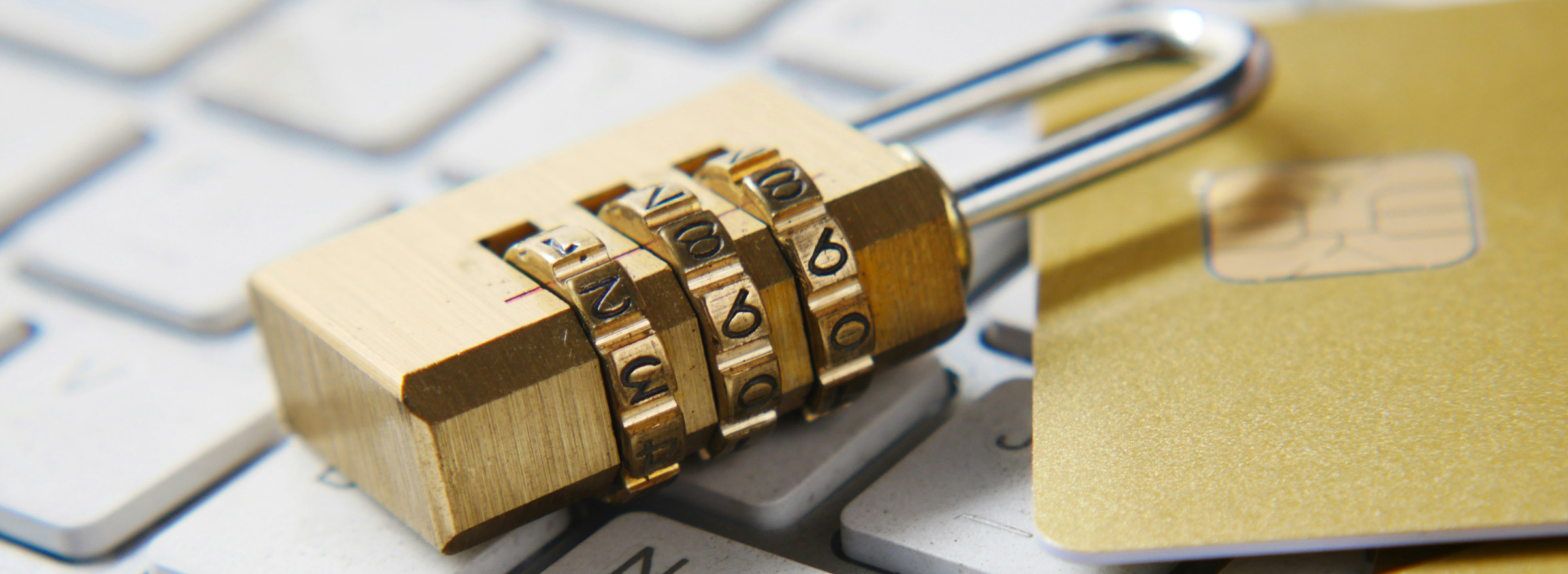 Padlock and Bank Card - CyberSecurity